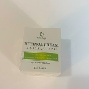 Bella Beauty Retinol Cream Moisturizer w/ Hyaluronic Acid, Vitamin E & Green Tea